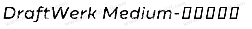 DraftWerk Medium字体转换